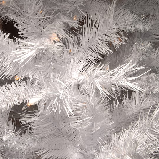4.5ft. Pre-Lit Winchester White Pine Artificial Christmas Tree, Clear Lights